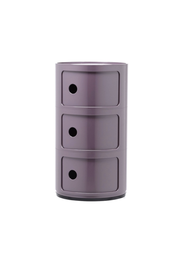 COMPONIBILI CLASSIC 3 DRAWER VIOLET SIDE TABLE