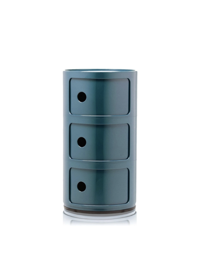 COMPONIBILI CLASSIC 3 DRAWER BLUE SIDE TABLE