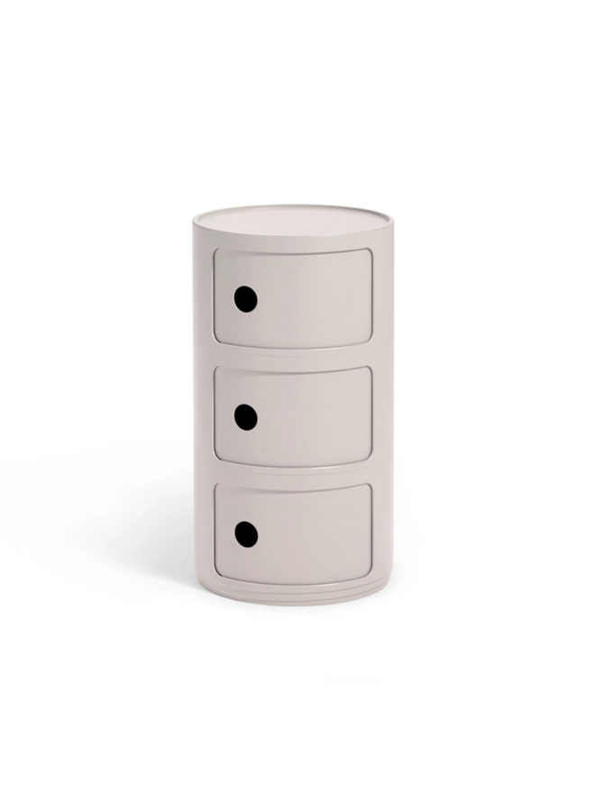 SIDETABLE - COMPONIBILI BIO 3 DRAWER CREAM