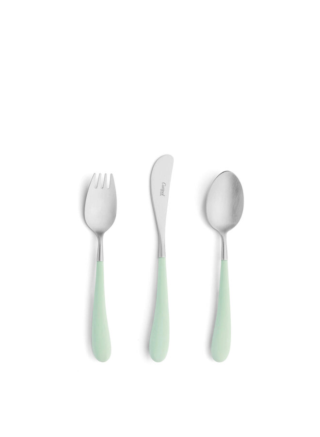 CUTIPOL ALICE CELADON 3-PIECE CUTLERY SET