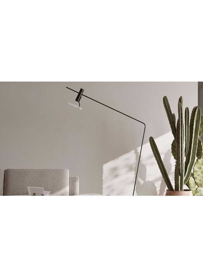 NATUZZI ITALIA COLOSSEO FLOOR LAMP H141 – BLACK CHROME