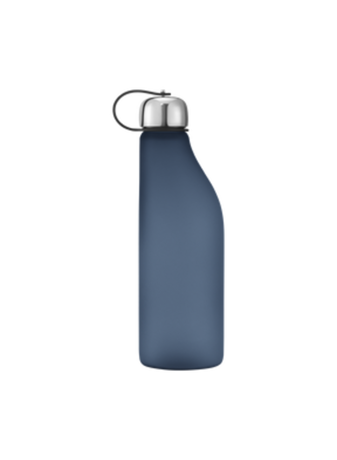 BLUE STAINLESS STEEL & PLASTIC BOTTLE 500ML
