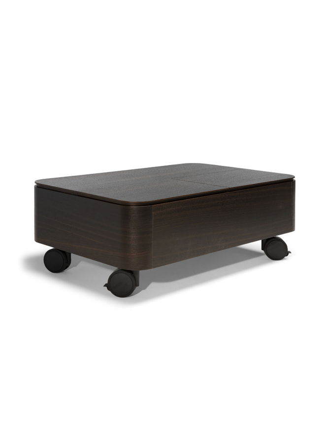 NATUZZI ITALIA SQUARE COFFEE TABLE – SMOKED OAK