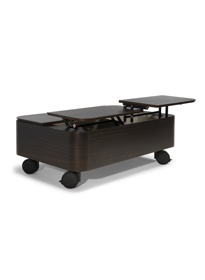 NATUZZI ITALIA SQUARE COFFEE TABLE – SMOKED OAK