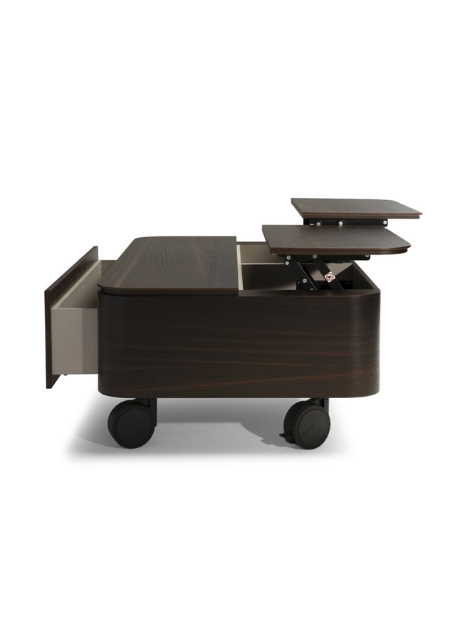 NATUZZI ITALIA SQUARE COFFEE TABLE – SMOKED OAK
