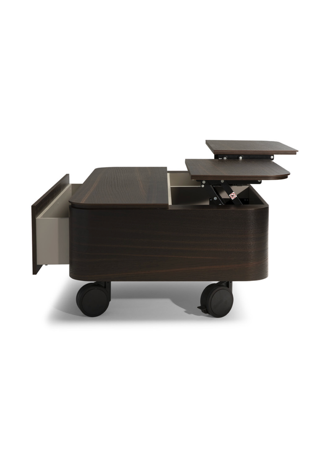 SQUARE COFFEE TABLE SMOKED OAK WOOD