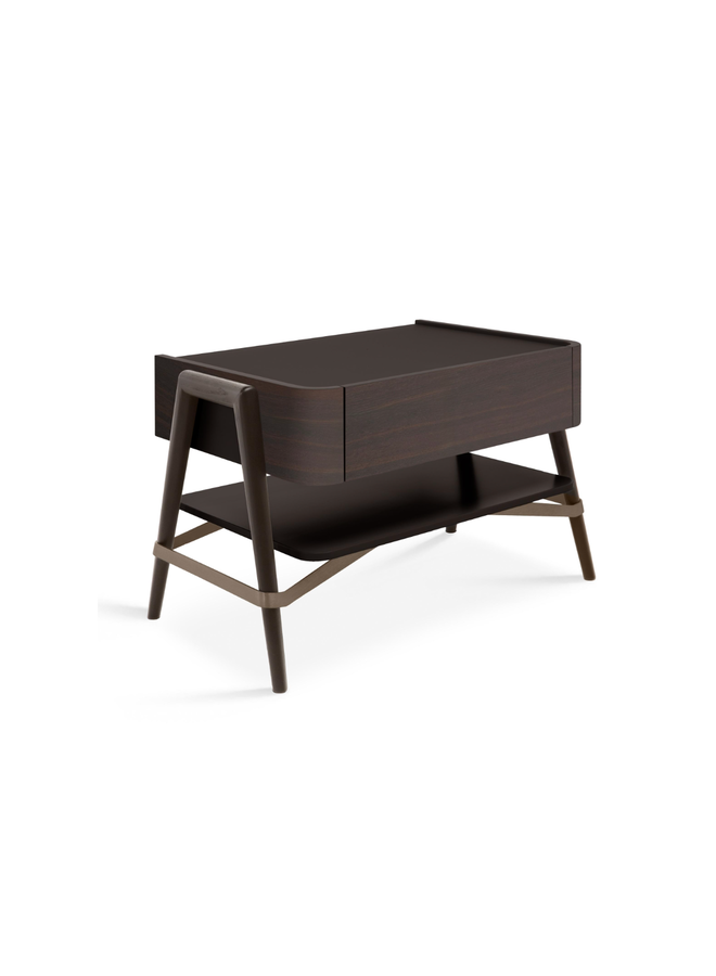NATUZZI ITALIA SVEVO NIGHTSTAND – SMOKED OAK