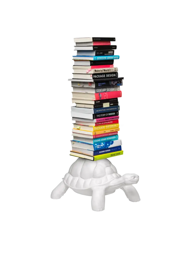 BOOKSHELF - TURTLE CARRY BOOKCASE WHITE
