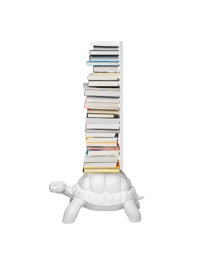 BOOKSHELF - TURTLE CARRY BOOKCASE WHITE
