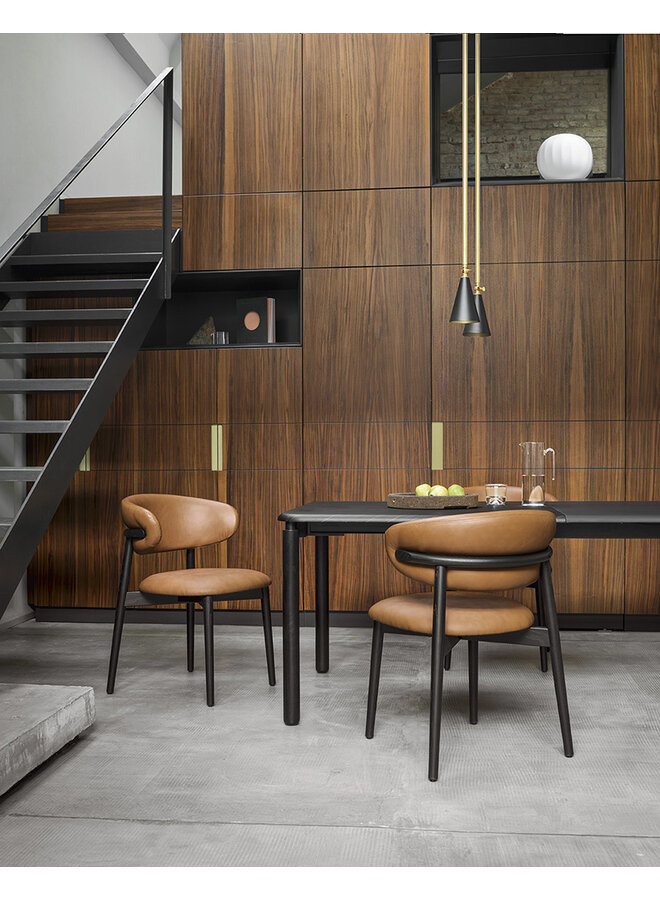 DINING CHAIR - OLEANDRO CS2034 FRAME P12 SMOKE ASH | SEAT T2G ASPEN HEMP