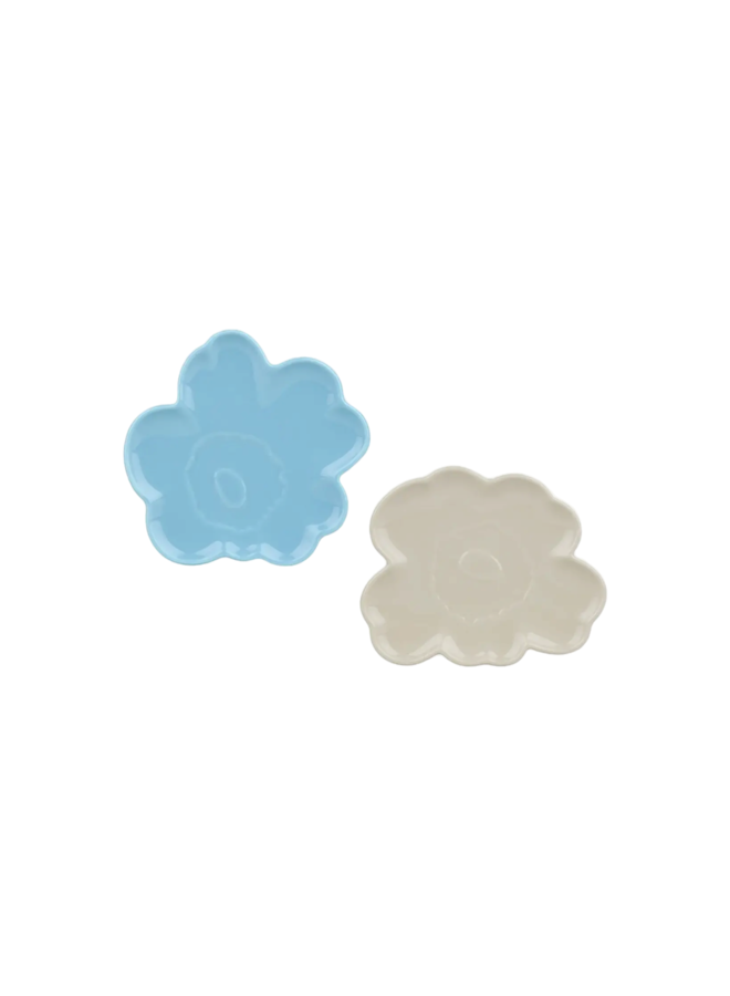 PLATE 13CM - 253 BLUE/BEIGE 2PCS- UNIKKO SHAPE PLATE - 074591-580