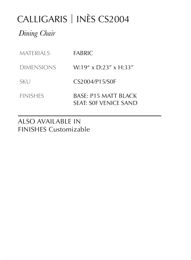 INÈS DINING CHAIR
