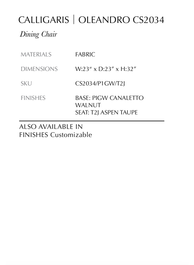 OLEANDRO DINING CHAIR