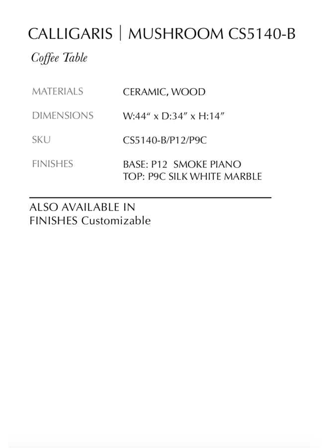 MUSHROOM COFFEE TABLE