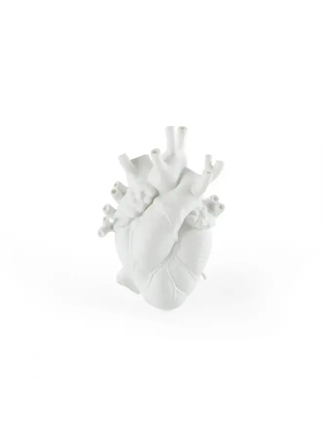 SELETTI LOVE IN BLOOM PORCELAIN HEART VASE