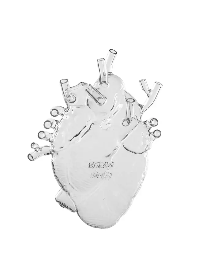 VASE - LOVE IN BLOOM GLASS HEART VASE