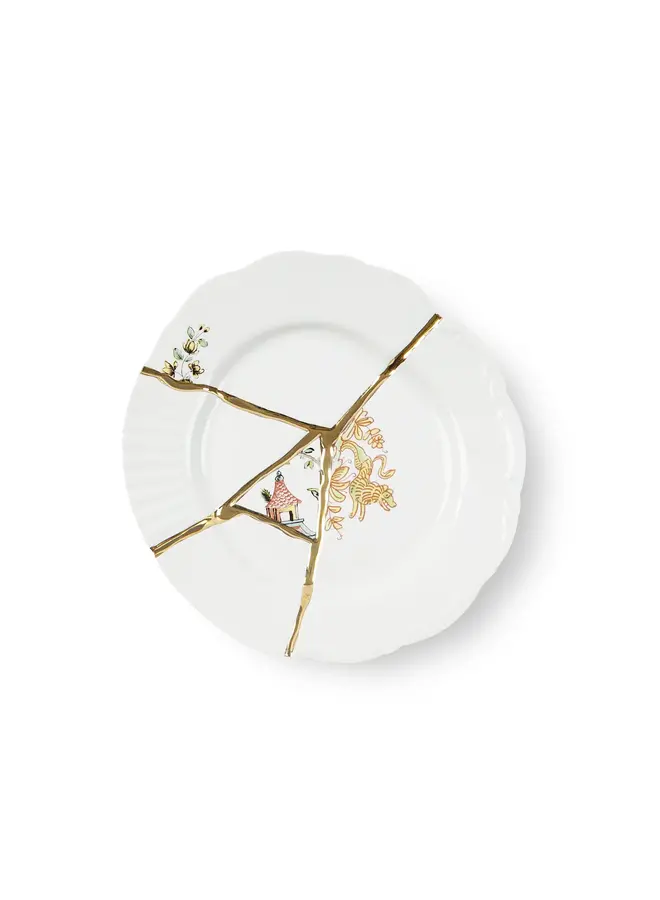 KINTSUGI N°2 PORCELAIN DESSERT PLATE Ø21CM