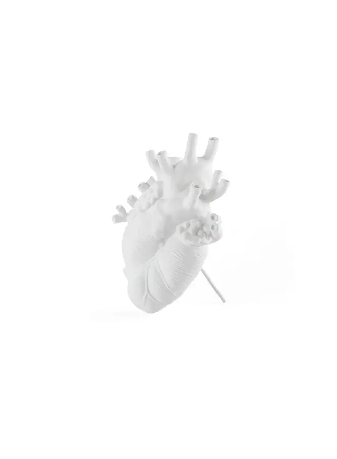 SELETTI LOVE IN BLOOM PORCELAIN HEART VASE