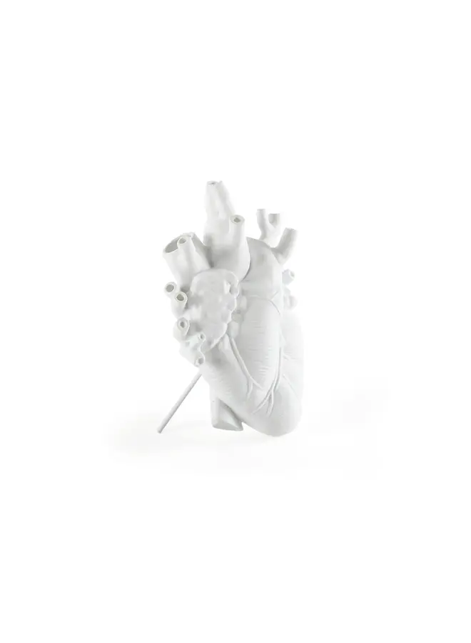 SELETTI LOVE IN BLOOM PORCELAIN HEART VASE