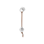 GEORG JENSEN HEART KEYRING WITH LEATHER STRAP