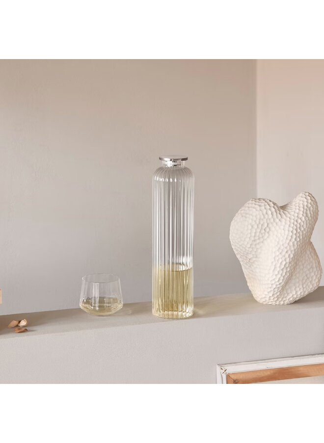 BERNADOTTE CARAFE WITH LID 1.1L GLASS & SS, MIRROR