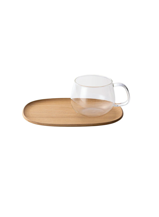 KINTO UNITEA CUP 350ML AND WILLOW TRAY 8.4”X5.8“