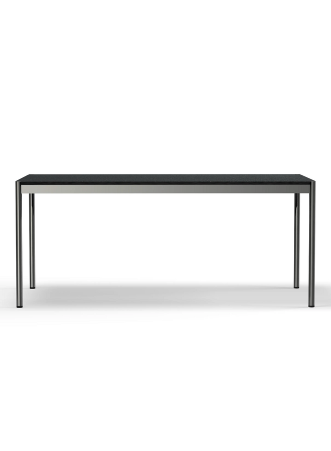 USM HALLER TABLE BLACK LINOLEUM (T69) (QS)