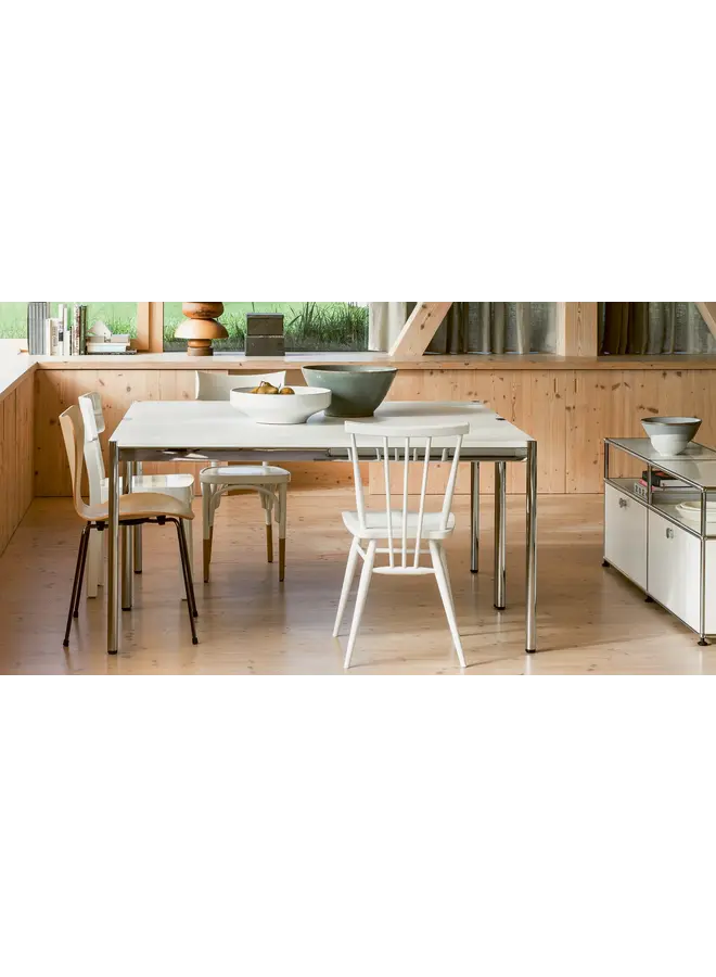 USM HALLER TABLE BLACK LINOLEUM (T69) (QS)