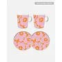 MUG & PLATE BREAKFAST SET - 261 PINK/ORG - 075732-132