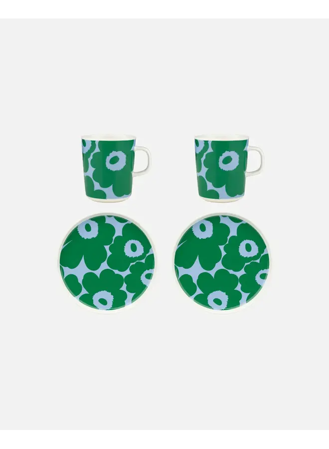 MUG & PLATE BREAKFAST SET - 261 GREEN/BLUE - 075733-165