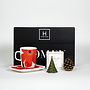 HOMEY BOX MMKRC -  MARIMEKKO RED 2.5DL MUG & PLATE & CULTI CAR SACHET & XMAS ORNAMENT  - HOMEY