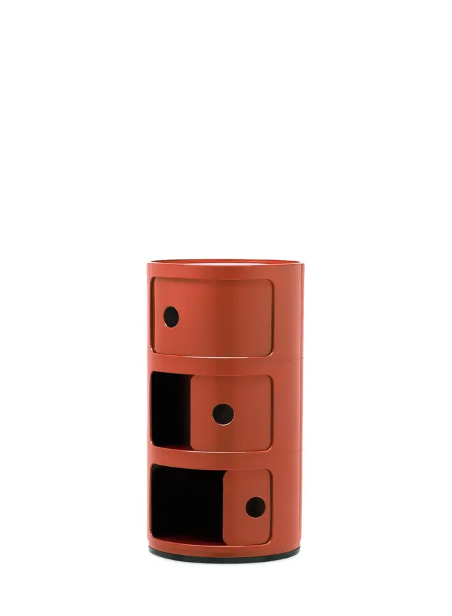 SIDE TABLE - COMPONIBILI NEW COLORS 3 DRAWER ORANGE