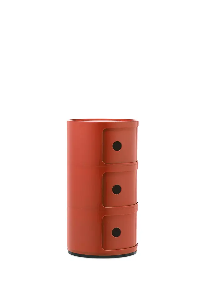 SIDE TABLE - COMPONIBILI NEW COLORS 3 DRAWER ORANGE