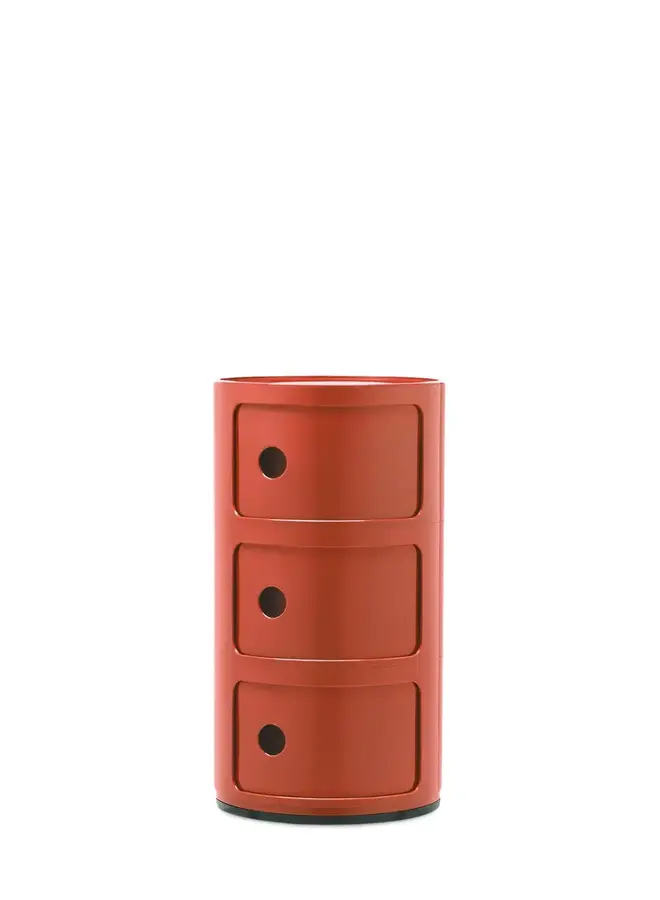 SIDE TABLE - COMPONIBILI NEW COLORS 3 DRAWER ORANGE