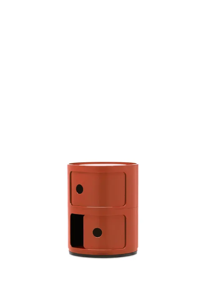 SIDE TABLE - COMPONIBILI NEW COLORS ORANGE 2 DRAWER