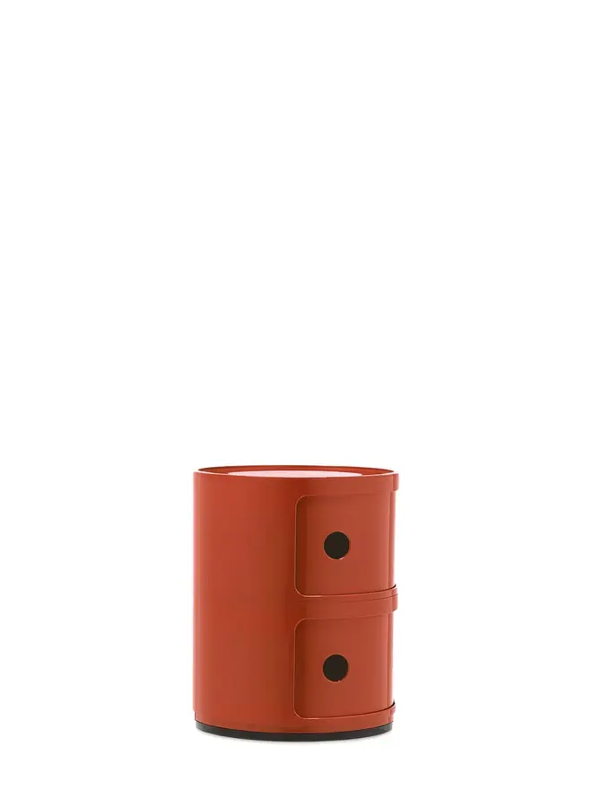 SIDE TABLE - COMPONIBILI NEW COLORS ORANGE 2 DRAWER