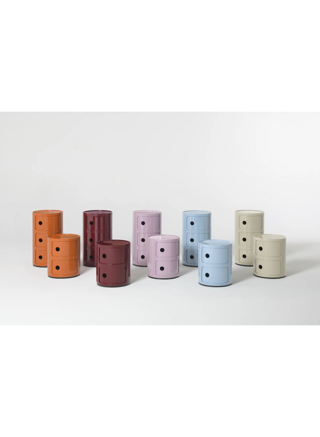 SIDE TABLE - COMPONIBILI NEW COLORS ORANGE 2 DRAWER