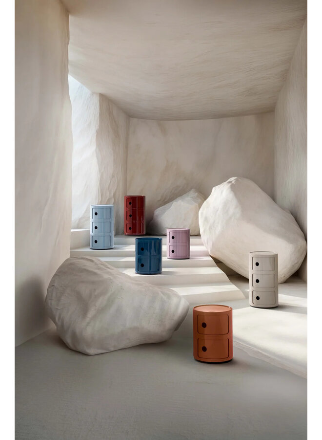 KARTELL COMPONIBILI NEW COLORS 2 DRAWER SIDE TABLE - ORNAGE