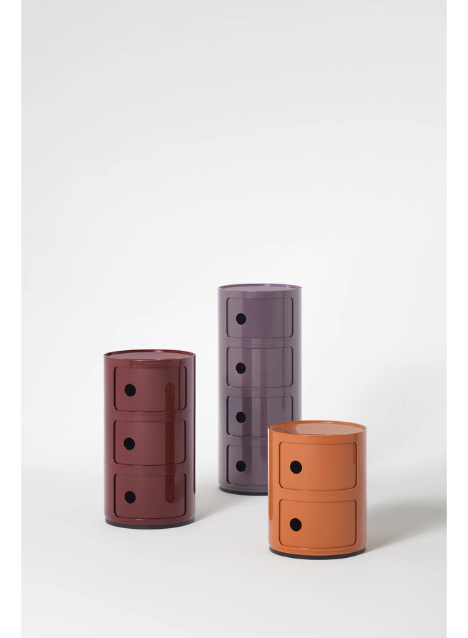 SIDE TABLE - COMPONIBILI NEW COLORS ORANGE 2 DRAWER