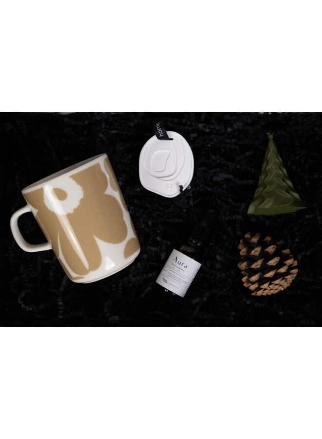 2025 XMAS HOMEY BOX MMKBA -  MARIMEKKO BEIGE 2.5DL MUG & AURA SET & XMAS ORNAMENT - HOMEY