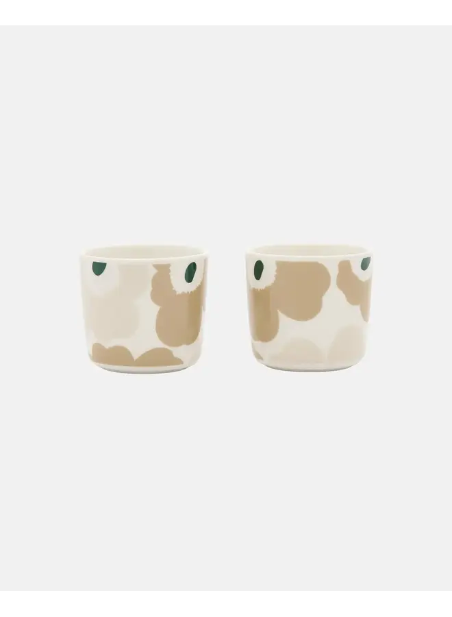 CUP 2DL - 263 BEIGE/GREEN - OIVA/UNIKK CUP W/O HANDLE 2PCS 076016-186