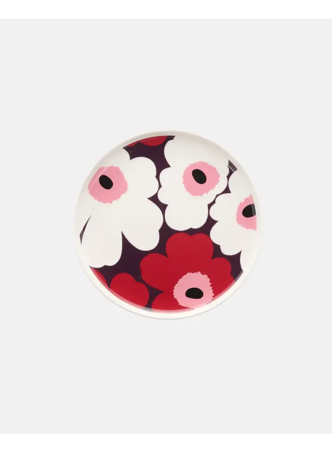 PLATE 20CM - 263 RED/DARK - OIVA/UNIKKO 076086-143