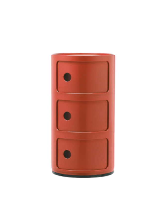 SIDE TABLE - COMPONIBILI NEW COLORS 3 DRAWER ORANGE