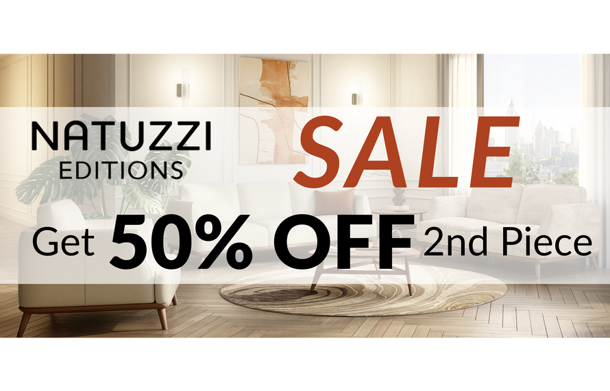 Natuzzi Editions Sale— Buy One, Get the Second at 50% Off