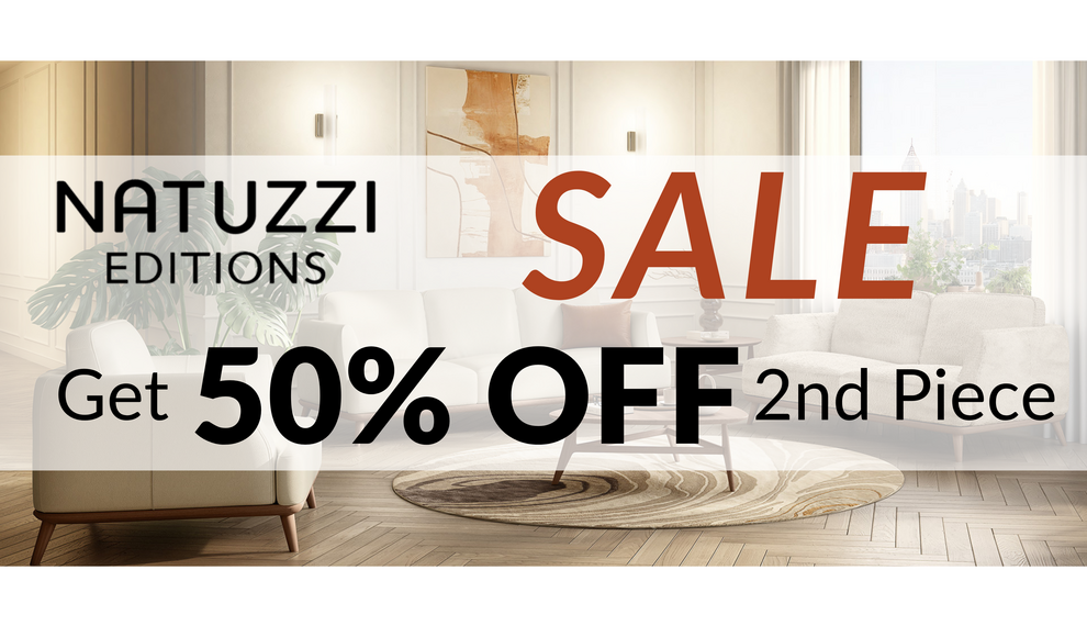 Natuzzi Editions Sale— Buy One, Get the Second at 50% Off