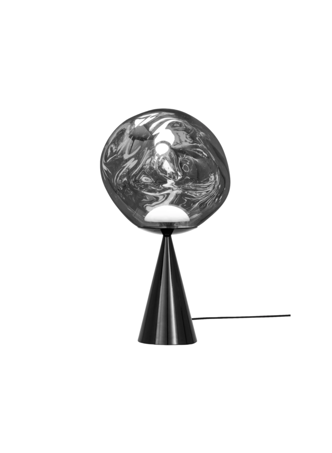 TABLE LAMP - MELT CONE FAT TABLE  SILVER LED