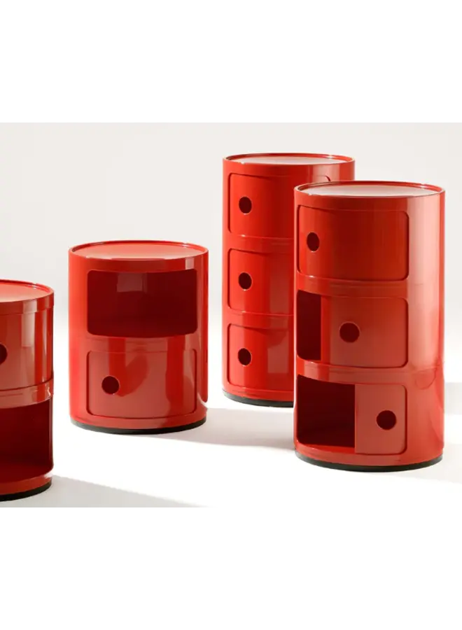 SIDE TABLE - COMPONIBILI NEW COLORS 3 DRAWER ORANGE