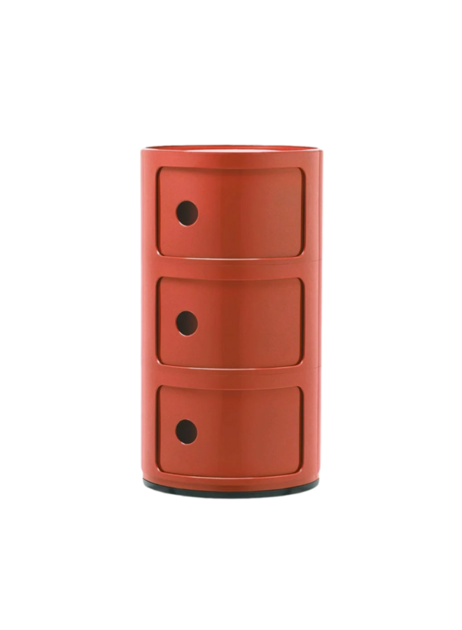 SIDE TABLE - COMPONIBILI NEW COLORS 3 DRAWER ORANGE