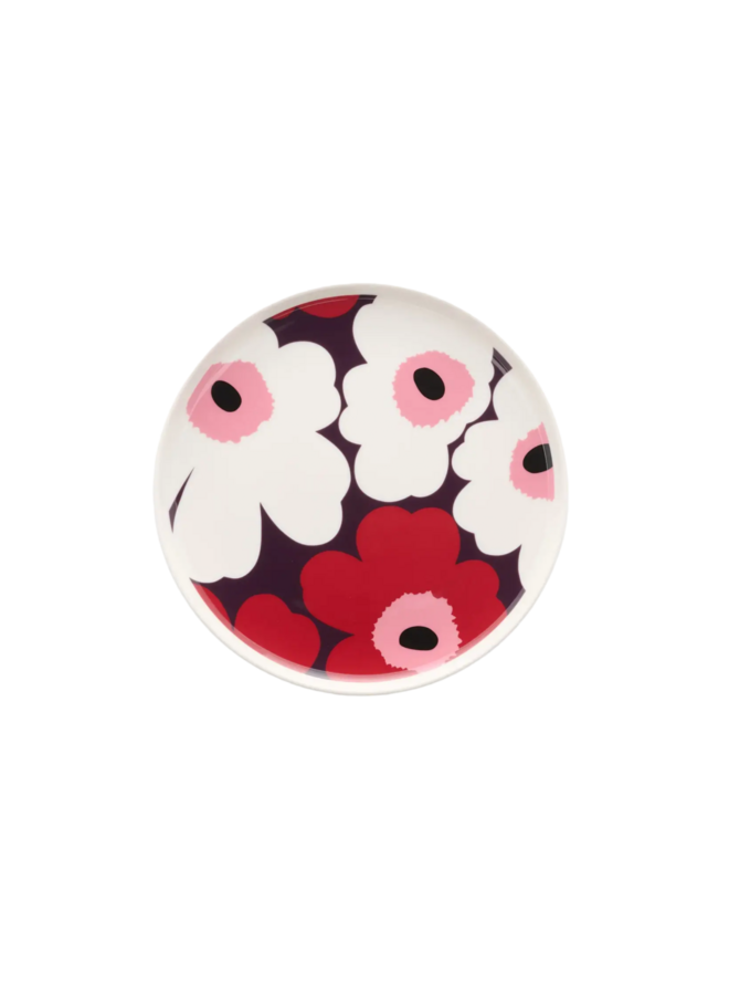 PLATE 20CM - 263 RED/DARK - OIVA/UNIKKO  076086-143