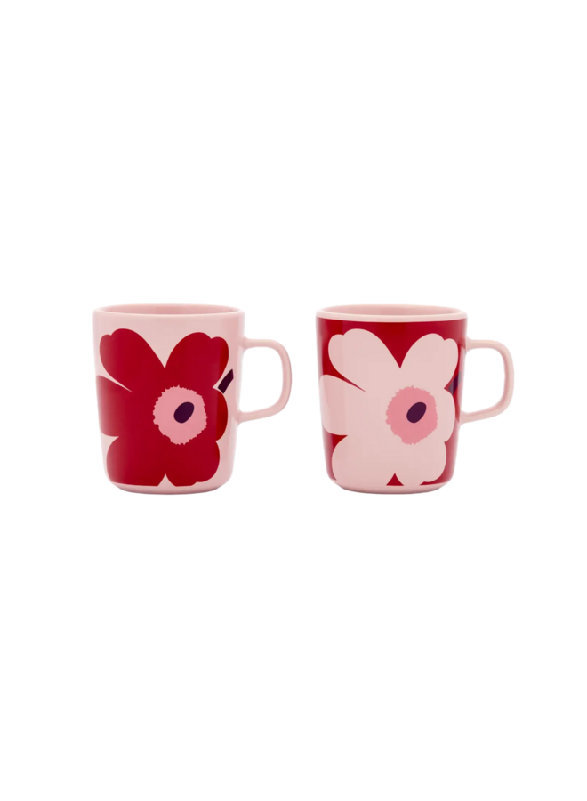 MARIMEKKO OIVA JUHLA UNIKKO MUG SET 2.5DL 2 PCS – RED & PINK
